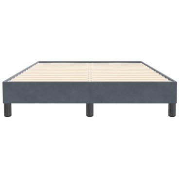 vidaXL Box Spring Κρεβάτι χωρίς στρώμα Σκούρο γκρι Βελούδινο