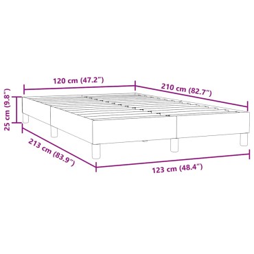vidaXL Box Spring Κρεβάτι χωρίς στρώμα Σκούρο γκρι Βελούδινο