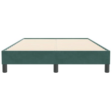 vidaXL Box Spring Κρεβάτι χωρίς στρώμα Σκούρο πράσινο Βελούδινο