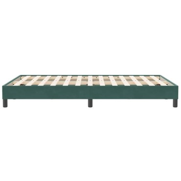 vidaXL Box Spring Κρεβάτι χωρίς στρώμα Σκούρο πράσινο Βελούδινο