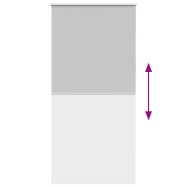 vidaXL Ρολέρ Μπλακάουτ ανοιχτό γκρι 105x230 cm Πλάτος υφάσματος
