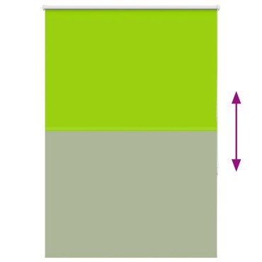 vidaXL Ρολέρ Μπλακάουτ φύλλα πράσινα 115x150 cm Πλάτος υφάσματος