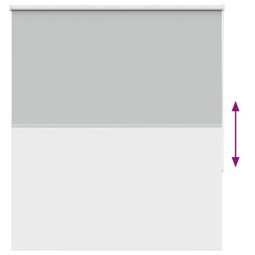 vidaXL Ρολέρ Μπλακάουτ ανοιχτό γκρι 125x150 cm Πλάτος υφάσματος