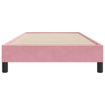 vidaXL Box Spring Κρεβάτι χωρίς στρώμα Ροζ 80x210 cm Βελούδινο