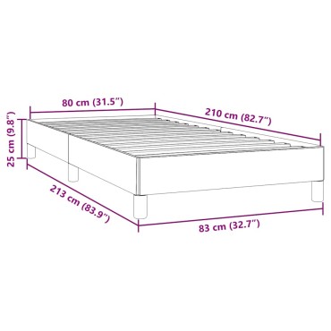 vidaXL Box Spring Κρεβάτι χωρίς στρώμα Ροζ 80x210 cm Βελούδινο