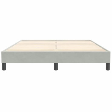 vidaXL Box Spring Κρεβάτι χωρίς στρώμα Ανοιχτό γκρι Βελούδινο