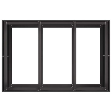 vidaXL Ζαρντινιέρα Μαύρη 120x80x80 εκ. από Χάλυβα