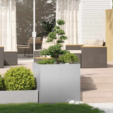 vidaXL Ζαρντινιέρα 80x80x80 εκ. από Γαλβανισμένο Ατσάλι