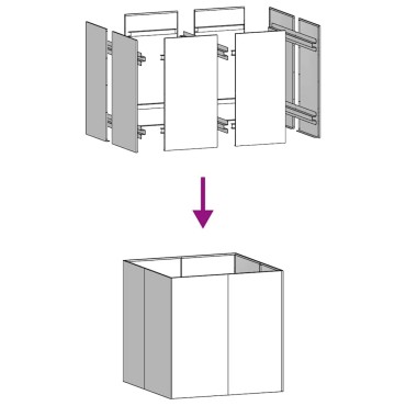 vidaXL Ζαρντινιέρα 80x80x80 εκ. από Γαλβανισμένο Ατσάλι