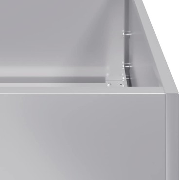 vidaXL Ζαρντινιέρα 80x80x80 εκ. από Γαλβανισμένο Ατσάλι