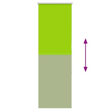 vidaXL Ρολέρ Μπλακάουτ Πράσινα φύλλα 60x150 cm Πλάτος υφάσματος 55,7cm