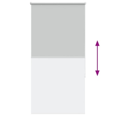 vidaXL Ρολέρ Μπλακάουτ ανοιχτό γκρι 65x130 cm Πλάτος υφάσματος 60,7cm