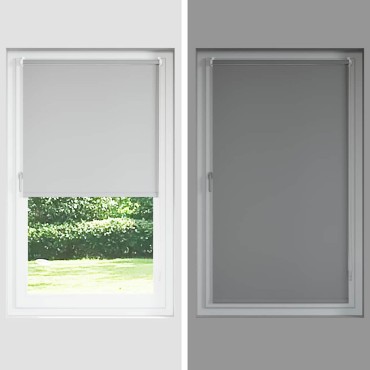 vidaXL Roller Blind Blackout ανοιχτό γκρι 40x150 cm Πλάτος υφάσματος