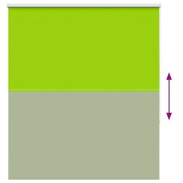 vidaXL Roller Blind Blackout φύλλα πράσινα 135x150 cm Πλάτος υφάσματος