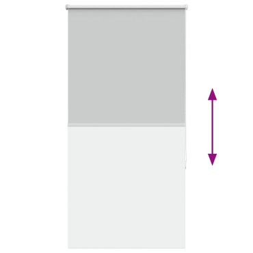 vidaXL Ρολέρ Μπλακάουτ ανοιχτό γκρι 75x150 cm Πλάτος υφάσματος 70,7cm