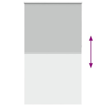 vidaXL Roller Blind Blackout ανοιχτό γκρι 135x210 cm Πλάτος υφάσματος