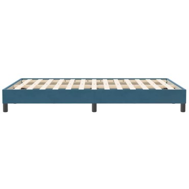 vidaXL Box Spring Κρεβάτι χωρίς στρώμα Σκούρο μπλε Βελούδινο
