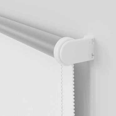 vidaXL Ρολέρ Μπλακάουτ Λευκό 125x130 εκ. Πλάτος υφάσματος 121,6 εκ.