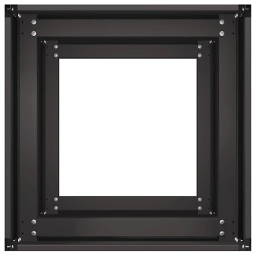 vidaXL Ζαρντινιέρα Μαύρη 40x40x80 εκ. από Χάλυβα Ψυχρής Έλασης