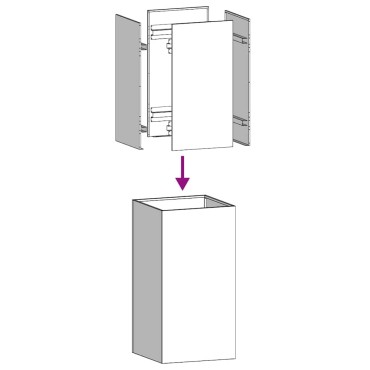 vidaXL Ζαρντινιέρα Μαύρη 40x40x80 εκ. από Χάλυβα Ψυχρής Έλασης