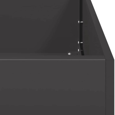 vidaXL Ζαρντινιέρα Μαύρη 40x40x80 εκ. από Χάλυβα Ψυχρής Έλασης