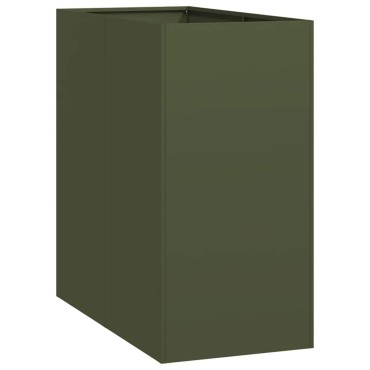 vidaXL Ζαρντινιέρα Λαδί 40x80x80 εκ. από Χάλυβα