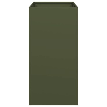vidaXL Ζαρντινιέρα Λαδί 40x80x80 εκ. από Χάλυβα