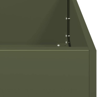vidaXL Ζαρντινιέρα Λαδί 40x80x80 εκ. από Χάλυβα