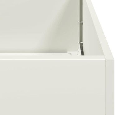 vidaXL Ζαρντινιέρα Λευκή 80x80x80 εκ. από Χάλυβα