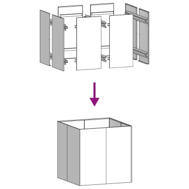 vidaXL Ζαρντινιέρα Λαδί 80x80x80 εκ. από Χάλυβα