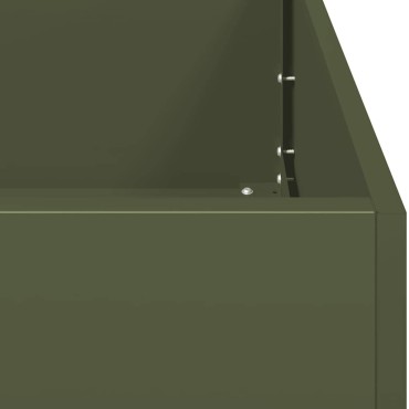 vidaXL Ζαρντινιέρα Λαδί 80x80x80 εκ. από Χάλυβα
