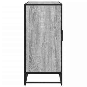 vidaXL Sideboard Γκρι Sonoma 92x35x76cm Ξύλινο μηχανουργικό ξύλο 1 τεμ.
