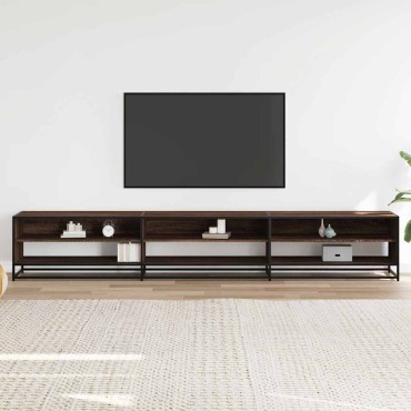 vidaXL Ντουλάπι τηλεόρασης καφέ δρυς 270x40x46cm Κατασκευασμένο ξύλο