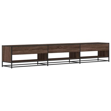 vidaXL Ντουλάπι τηλεόρασης καφέ δρυς 270x40x46cm Κατασκευασμένο ξύλο