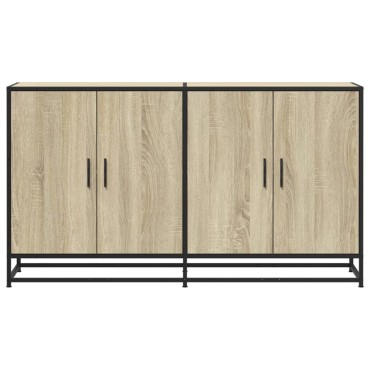 vidaXL Sideboard Sonoma Oak 134x35x76cm Κατασκευασμένο ξύλο 1 τεμ.