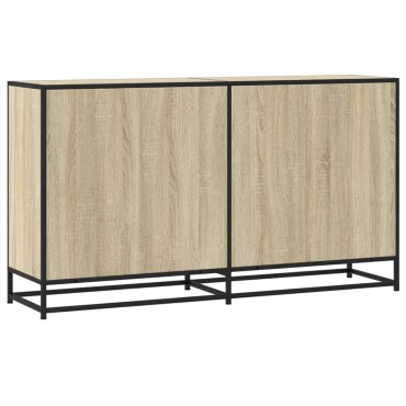 vidaXL Sideboard Sonoma Oak 134x35x76cm Κατασκευασμένο ξύλο 1 τεμ.