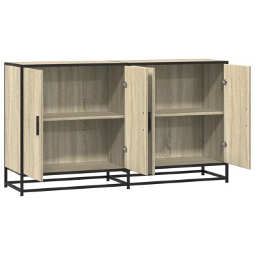vidaXL Sideboard Sonoma Oak 134x35x76cm Κατασκευασμένο ξύλο 1 τεμ.