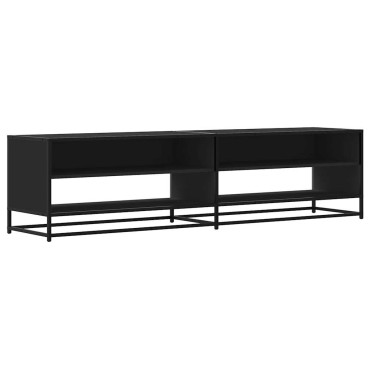 ντουλάπι τηλεόρασης vidaXL Μαύρο 180,5x40x46cm Ξύλινη κατασκευή