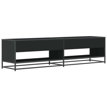 ντουλάπι τηλεόρασης vidaXL Μαύρο 180,5x40x46cm Ξύλινη κατασκευή