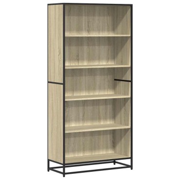 vidaXL Βιβλιοθήκη Sonoma Oak 80,5x35x170,5cm Ξύλινη κατασκευή 1 τεμ.