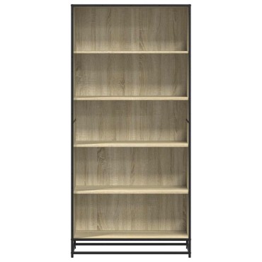 vidaXL Βιβλιοθήκη Sonoma Oak 80,5x35x170,5cm Ξύλινη κατασκευή 1 τεμ.