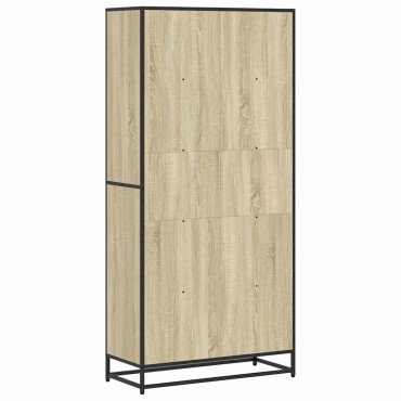 vidaXL Βιβλιοθήκη Sonoma Oak 80,5x35x170,5cm Ξύλινη κατασκευή 1 τεμ.
