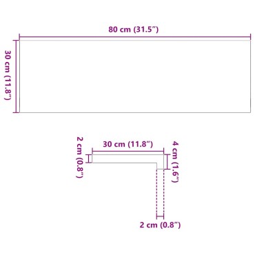 vidaXL Πέλματα Σκάλας 2 τεμάχια Σκούρο καφέ 80x30x2 cm Ξύλο μασίφ δρυς
