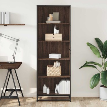 vidaXL Βιβλιοθήκη καφέ δρυς 60x35x170,5cm Κατασκευασμένο ξύλο 1 τεμ.