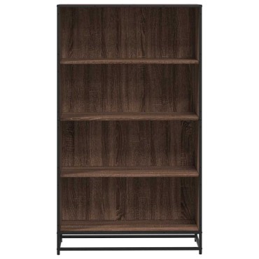 vidaXL Βιβλιοθήκη καφέ δρυς 80,5x35x139cm Κατασκευασμένο ξύλο 1 τεμ.