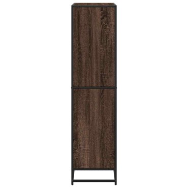 vidaXL Βιβλιοθήκη καφέ δρυς 80,5x35x139cm Κατασκευασμένο ξύλο 1 τεμ.
