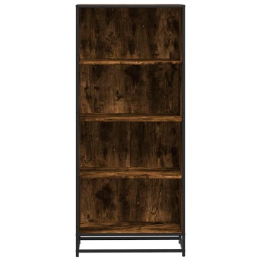 vidaXL Βιβλιοθήκη καπνιστή βελανιδιά 60x35x139cm Ξύλινη κατασκευή 1 τεμ.