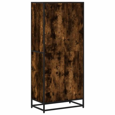 vidaXL Βιβλιοθήκη καπνιστή βελανιδιά 60x35x139cm Ξύλινη κατασκευή 1 τεμ.