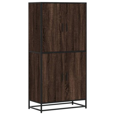 vidaXL Highboard καφέ δρυς 68x35x139cm Ξύλινο μηχανουργικό ξύλο 1 τεμ.