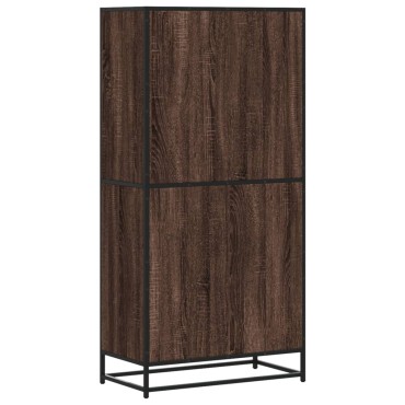 vidaXL Highboard καφέ δρυς 68x35x139cm Ξύλινο μηχανουργικό ξύλο 1 τεμ.